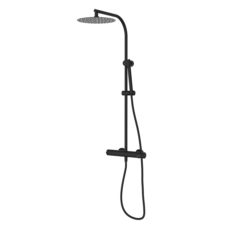 74499742 PREMIUM Черный смеситель для душа с колонкой Черный GRB MIXERS AXIS