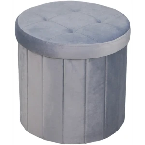 Пуф складной с нишей ø 38 см цвет серый