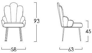 Jetclass Стул из мягкой ткани Grace Jgr302a - Вид №3