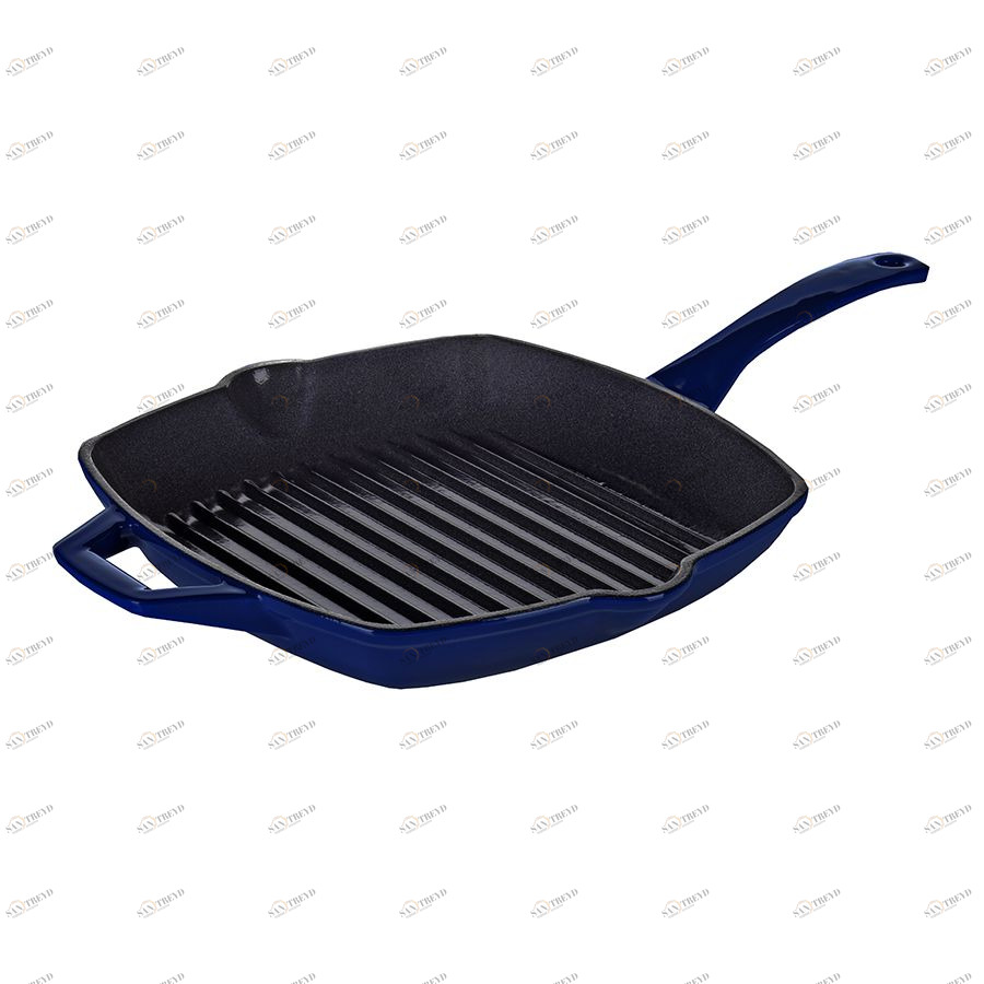 Сковорода-гриль чугунная Prestige Cast, 26х26 см, синяя Swiss Diamond PC42626B