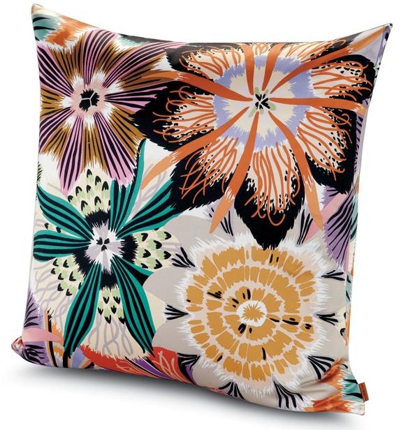 MissoniHome Подушка из хлопкового атласа с цветочным принтом Master moderno sun-id-1515330 - Вид №3