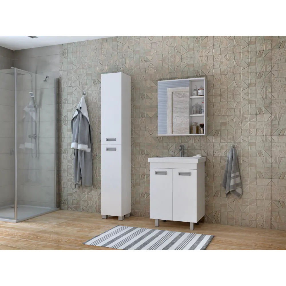 Зеркальный шкаф Vigo Milk 60 для ванной с полками 83515684 STLM-0041648 - Вид №8