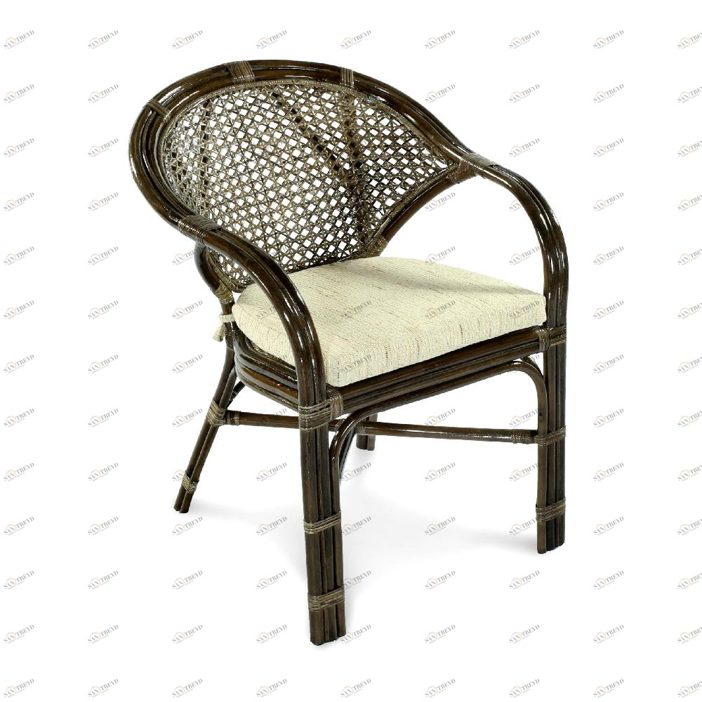 Кресло коричневое Java ЭКО ДИЗАЙН CLASSIC RATTAN 129555 Бежевый;коричневый 