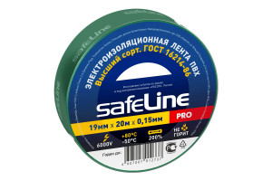 15525316 Изолента 19/20 зеленый 9370 Safeline
