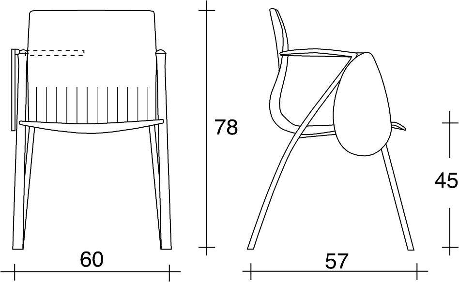 TALIN Стул для конференций из ткани с подлокотниками с клапаном Webby sun-id-1440882 - Вид №1