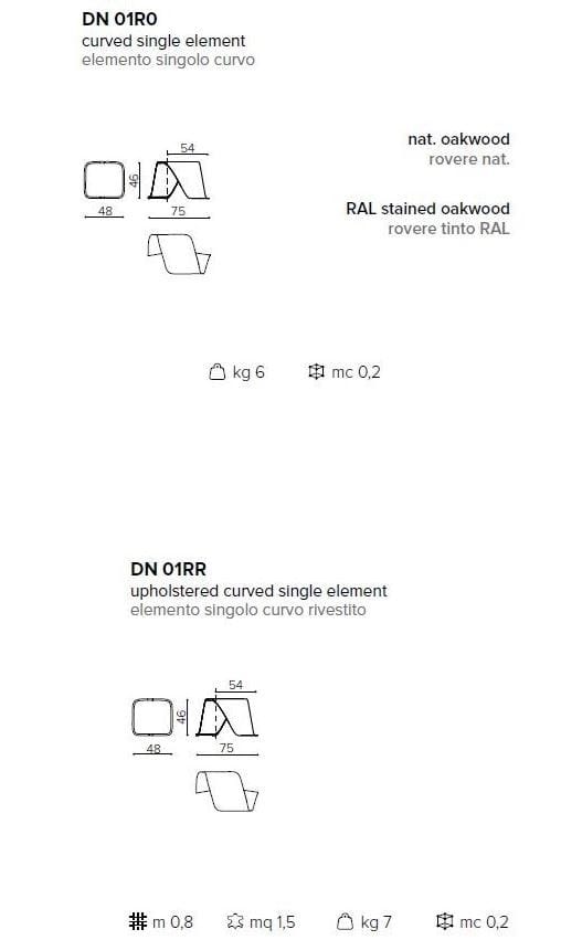 Деревянная модульная мягкая изогнутая скамья True Design ДНК ARCH-00107917 - Вид №3