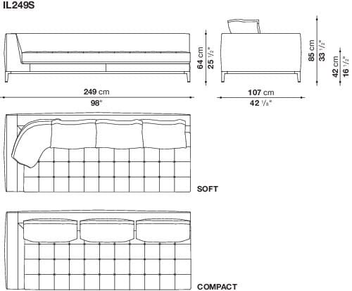 Угловой диван из ткани Maxalto Lucrezia Soft ARCH-00062457 - Вид №24