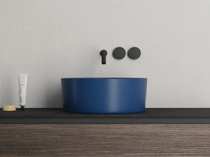 Керамическая столешница круглый умывальник