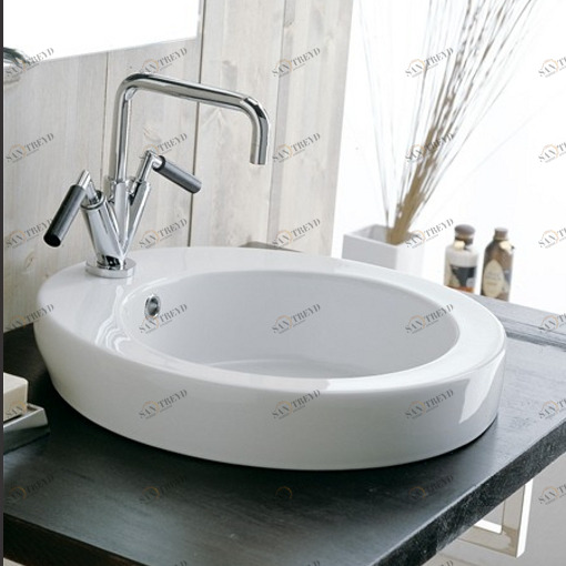 8016A Накладная раковина под столешницу  овальная Scarabeo Ceramiche 