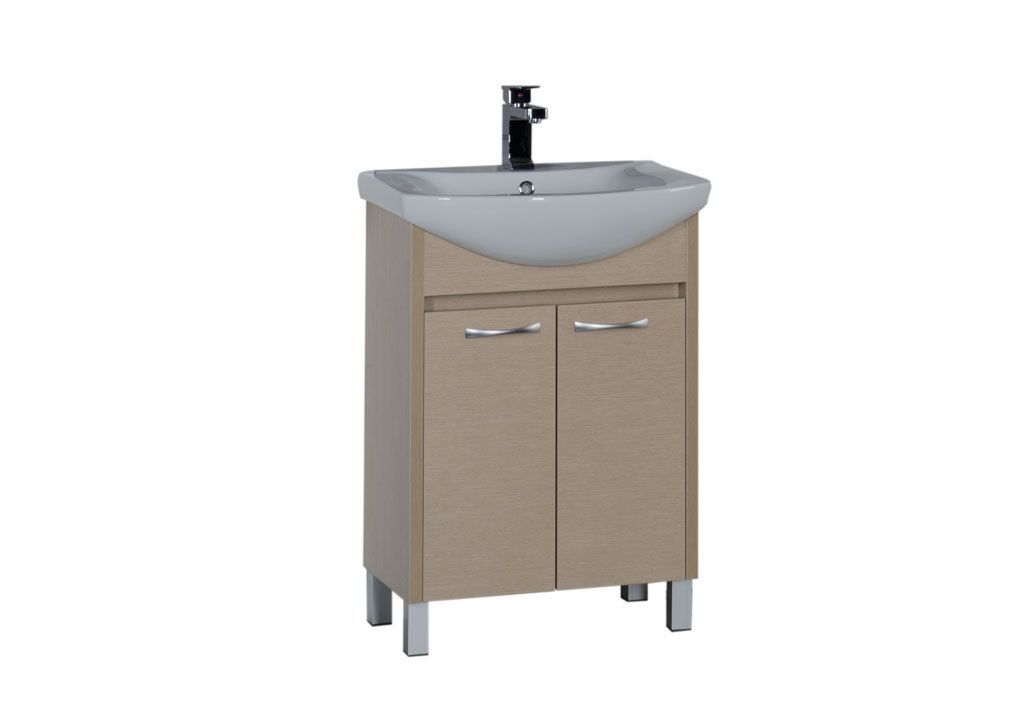 Тумба под раковину Aquanet Донна 60 светлый дуб (2 дверцы) sun-id-275361 - Вид №1