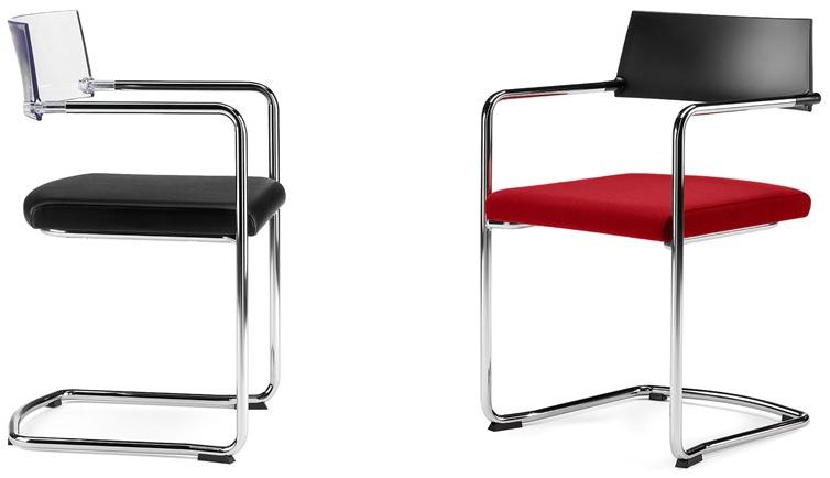 Arte & D Стул для конференций штабелируемый консольный с подлокотниками Slim C1500 nr/tr - Вид №2