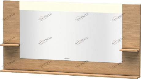 VE735405252 Vero Зеркало с полочками сбоку и внизу Европейский дуб, декор Duravit