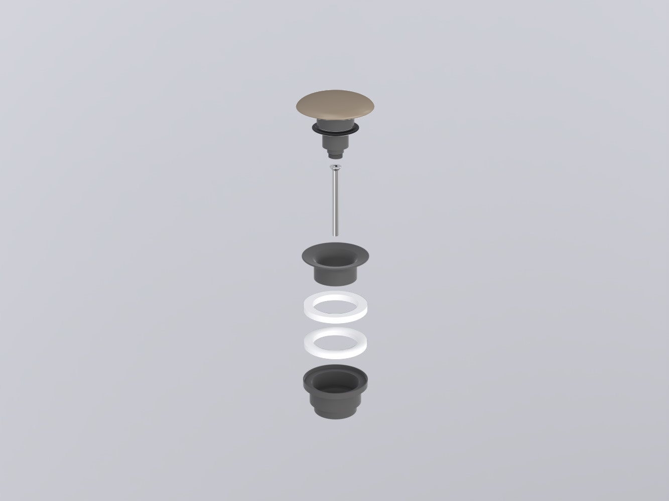 PIL01CM-AN Универсальный донный Cemento click/clack с керамической крышкой cielo Запасные части и аксессуары Ceramica Cielo