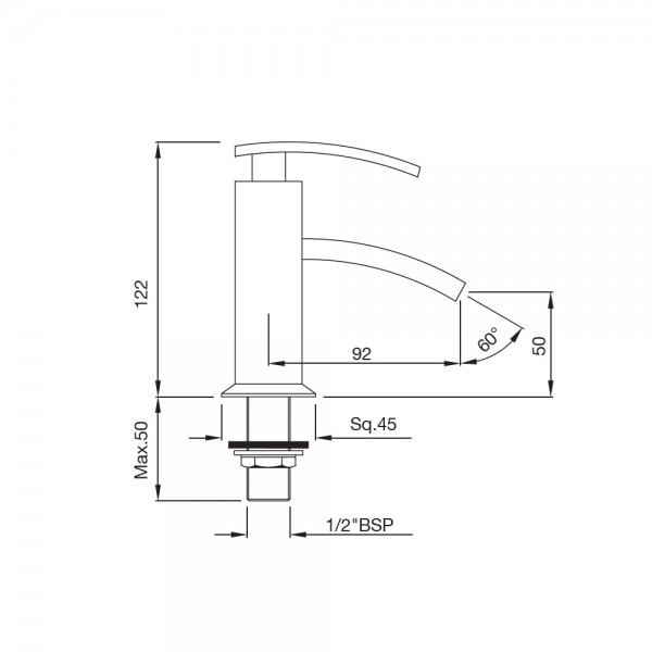 XQU-CHR-43001 Кран для раковины Artize Xquisite Хром  - Вид №1