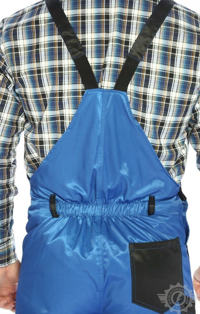 61469 Полукомбинезон "Мастер" василек-черный  Летняя спецодежда  размер 44-46/158-164  - Вид №9