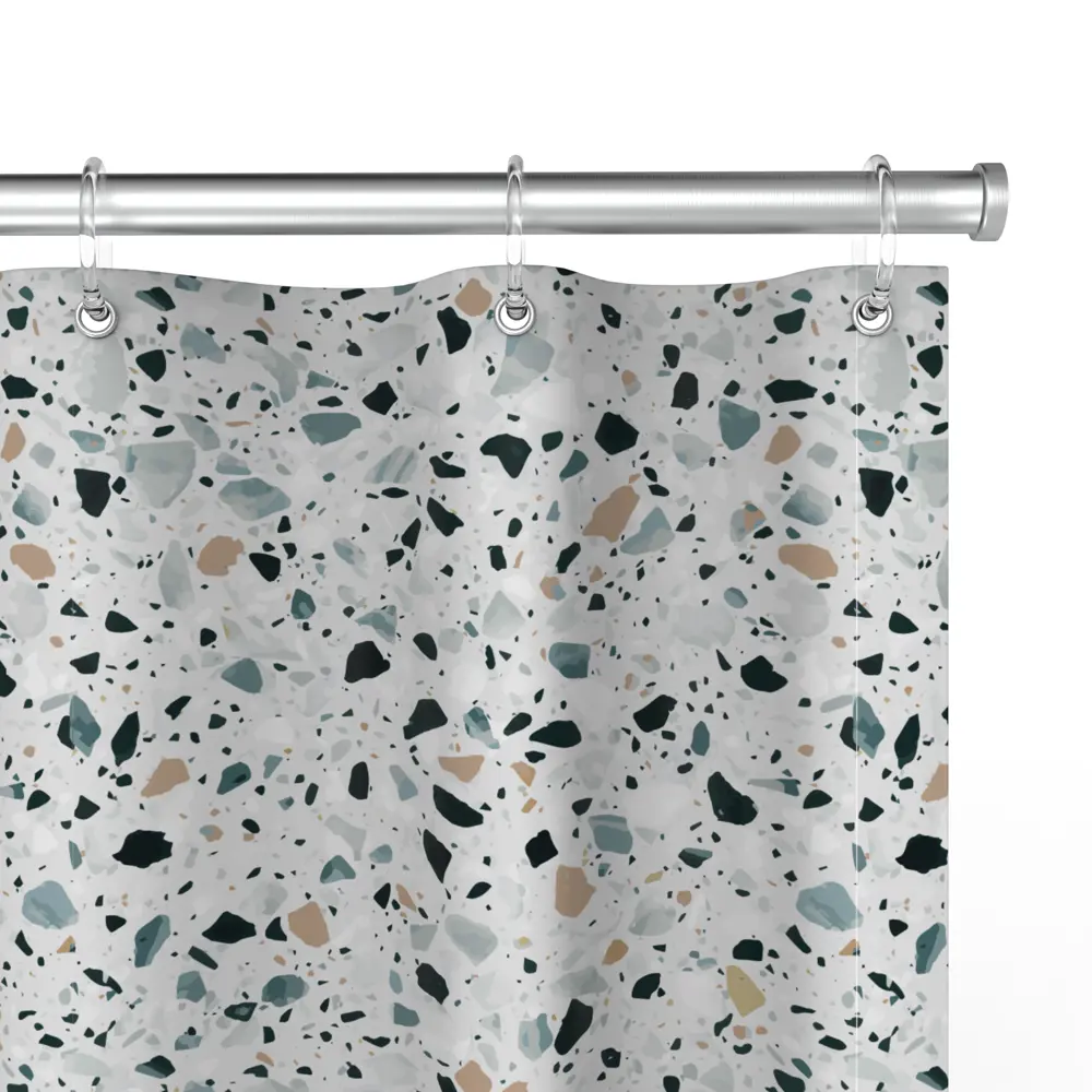 Штора для ванной LEMER Terrazzo - стильная защита от брызг 180x200 см 85200841 STLM-0059764 - Вид №2