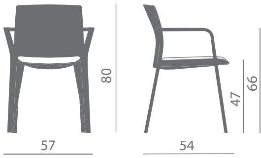 Kastel Штабелируемый стул с подлокотниками со встроенной подушкой sun-id-1453402 - Вид №3