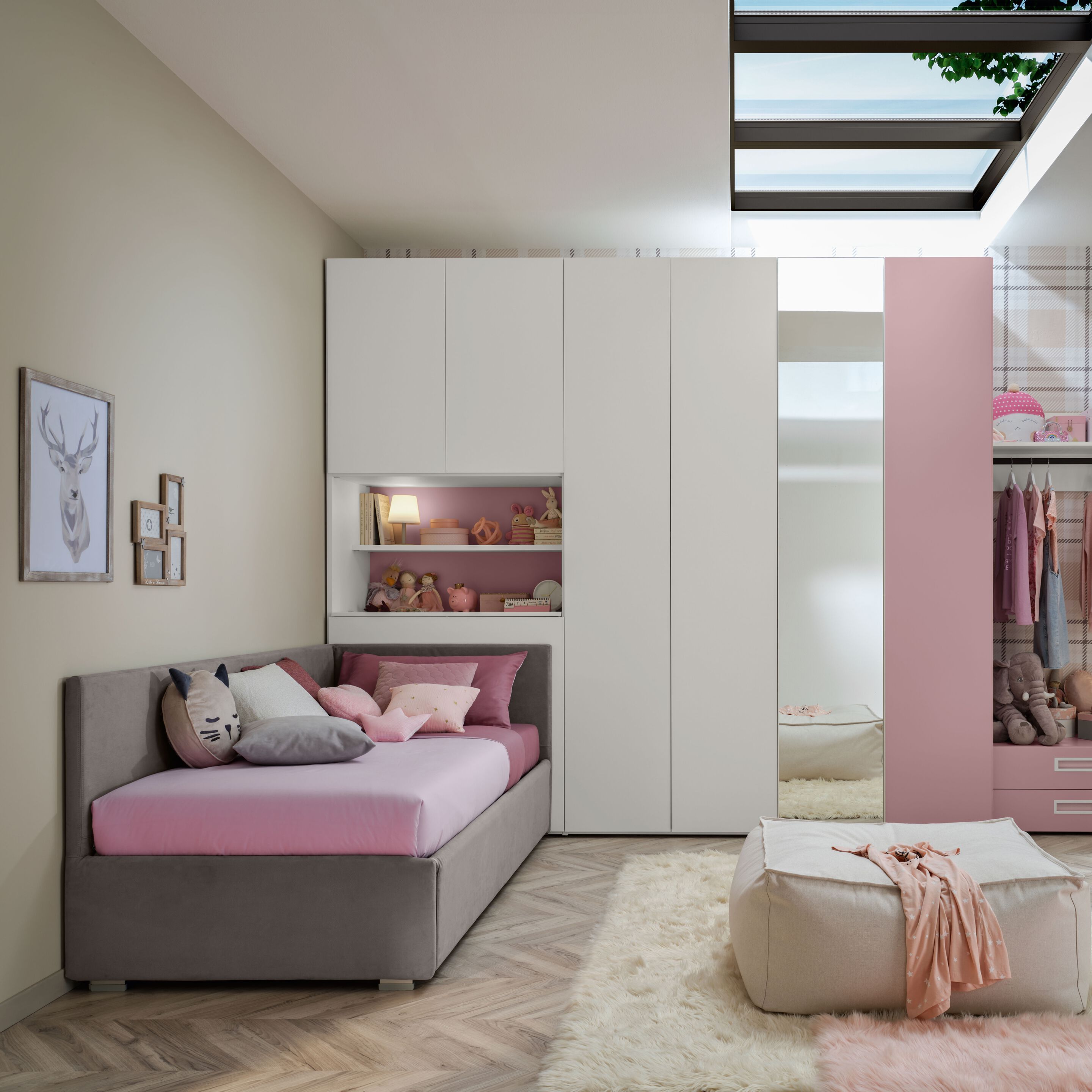 Спальня с гардеробом с гостиной и диваном-кроватью Moretti Compact KC328 ARCH-00122532 - Вид №2