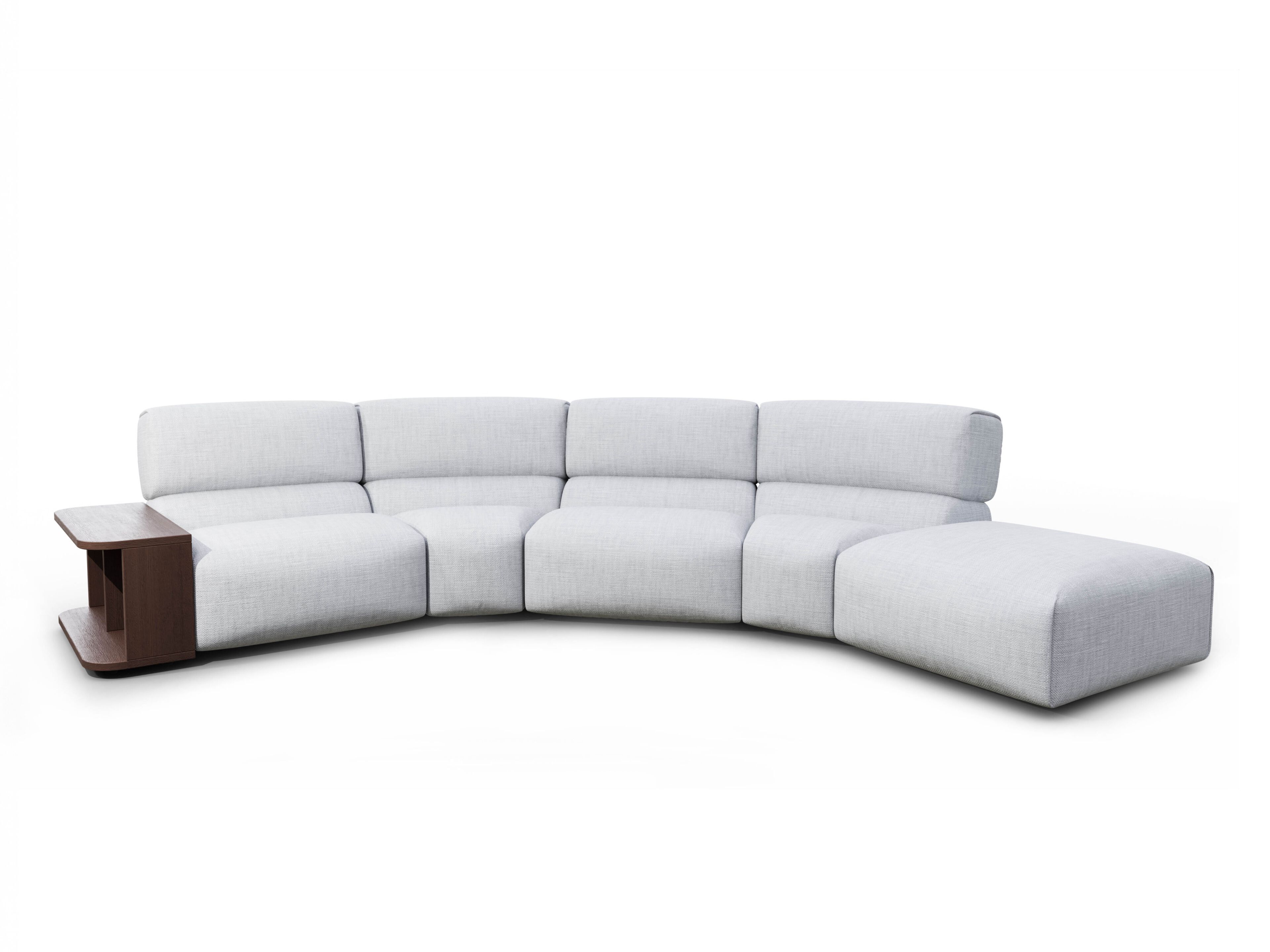 Тканевый изогнутый модульный диван Natuzzi Italia момент ARCH-00090188