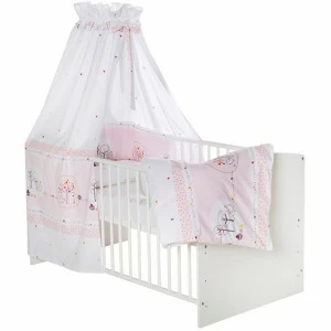 Постельное белье детское 4 предмета бело-розовое Tattoo SCHARDT  00-3880159 Белый;розовый