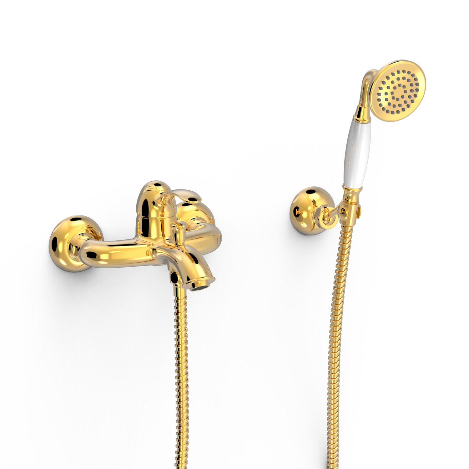 Настенный смеситель TRES CLASIC с одной ручкой для ванны и душа-24217001OR TRES 