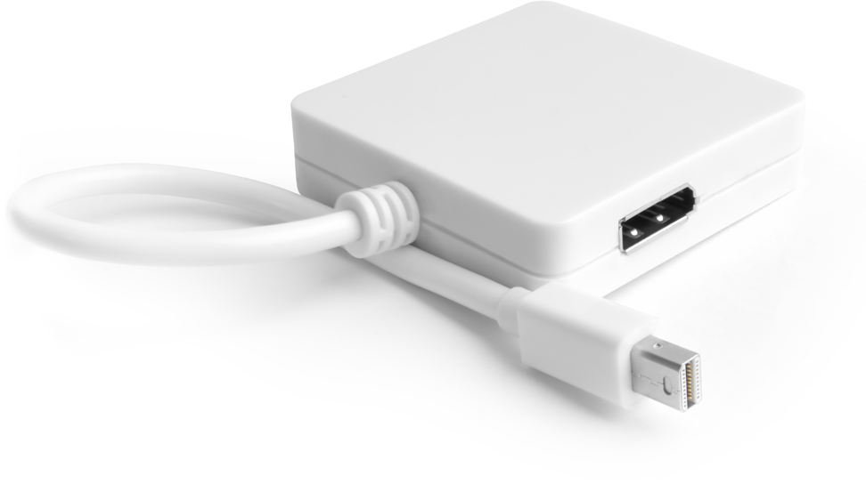 33-050583 адаптер-переходник apple mini displayport 20m > displayport 20f/hdmi 19f/dvi 25+4f, белый, Greenconnect Santreyd  - Вид №2