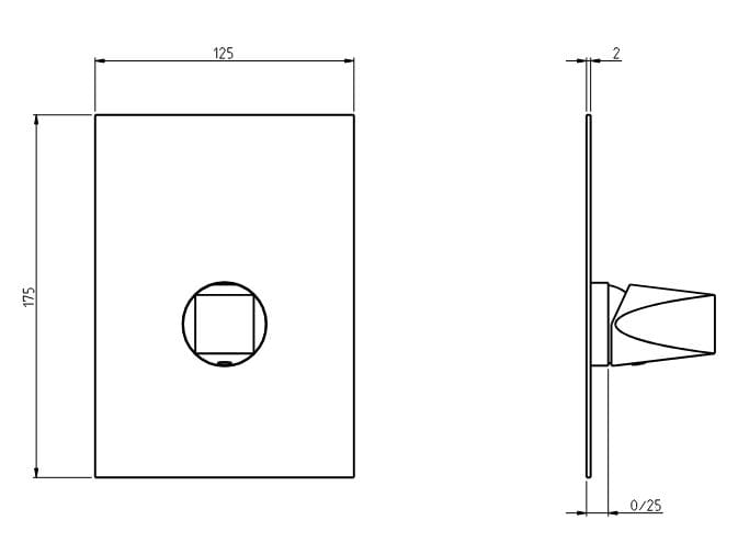Однорычажный смеситель для душа из нержавеющей стали Rubinetterie Frattini Aline ARCH-00029069 - Вид №2