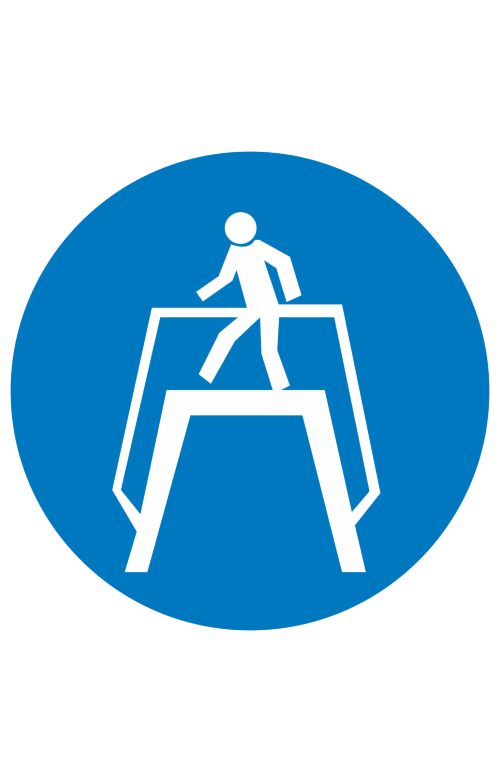 68527 Знак "Переходить по надземному переходу"  Предписывающие знаки размер 100 х 100 мм Спецодежда 