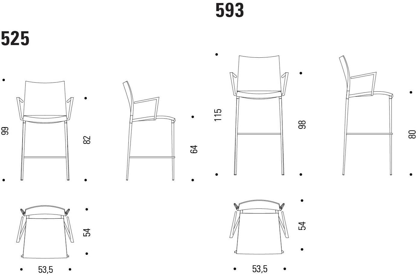 Desalto Табурет высокий полипропиленовый с подлокотниками Sand sun-id-1405462 - Вид №1