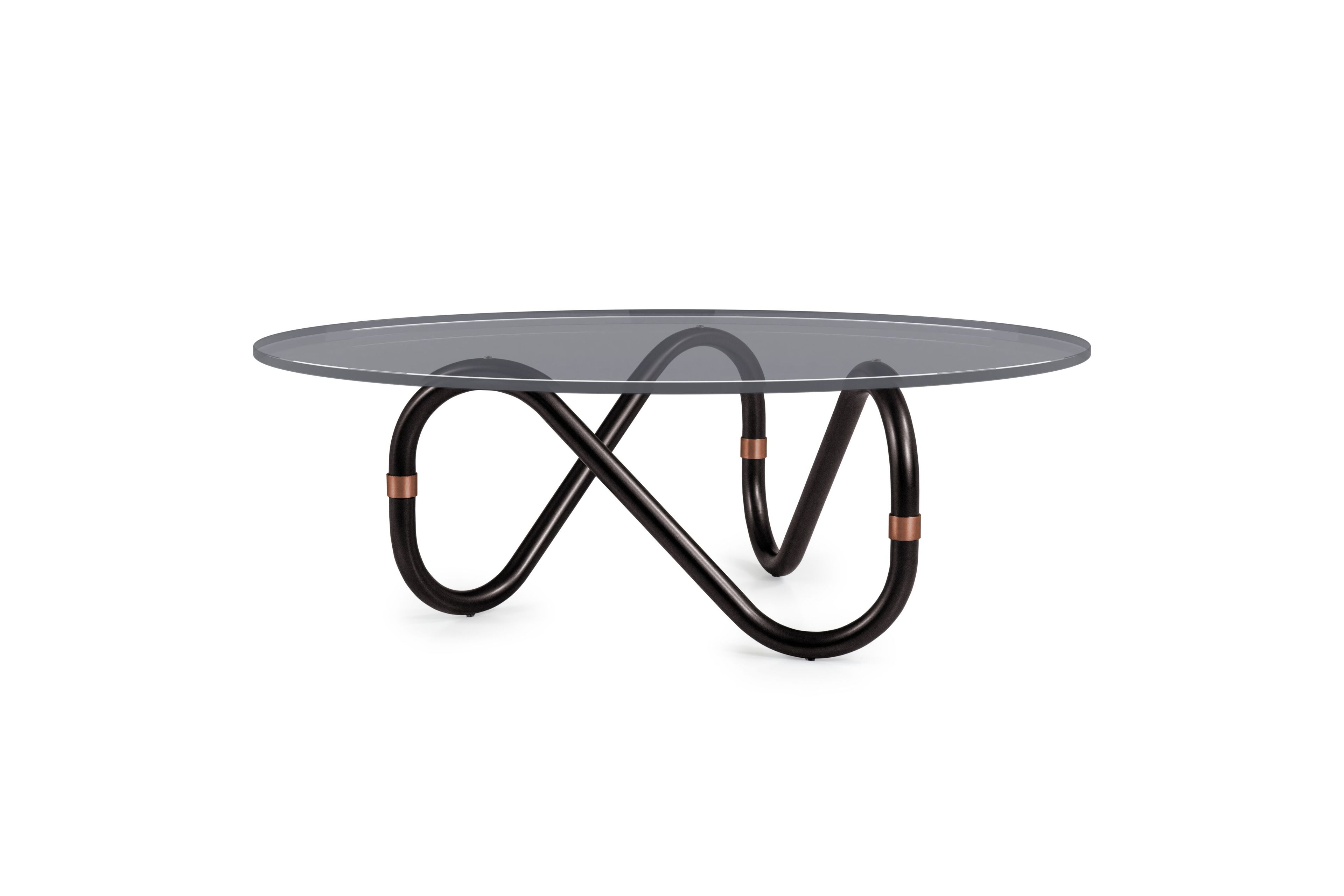 Круглый стеклянный журнальный столик Borzalino FLOW ARCH-00118094 - Вид №4