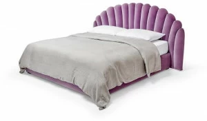 Munna Двуспальная кровать с обивкой из бархата Time