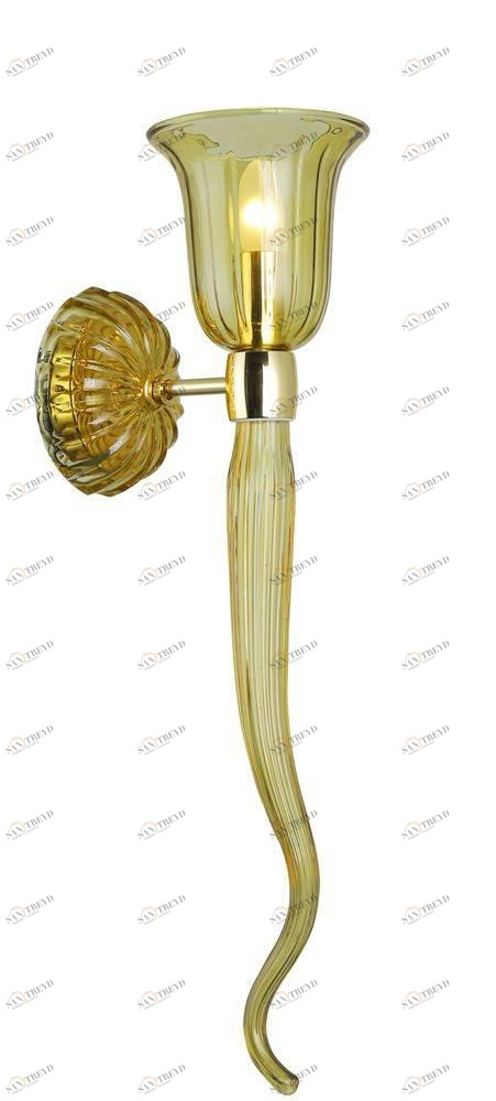 Бра Crystal Lux Linda AP1 Gold CRYSTAL LUX ФАКЕЛ 078642 Желтый;прозрачный 