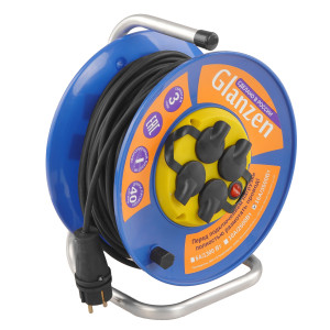 Удлинитель силовой GLANZEN EB-40-009 синий 9157998