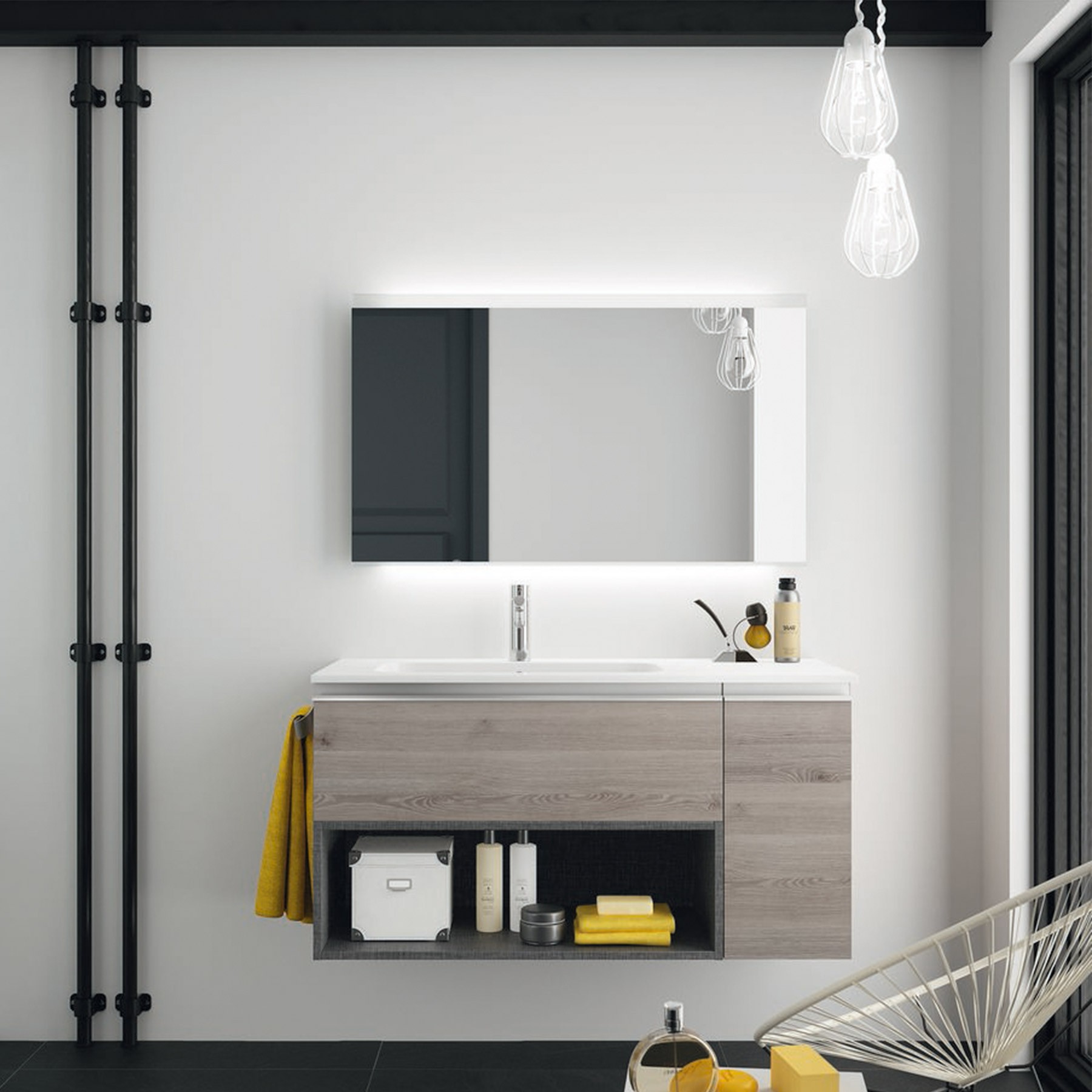 22819 SALGAR Стеллаж для хранения АЛЬЯНС 1 полка CARBON-TX 997 x 270 x 450 мм  - Вид №1