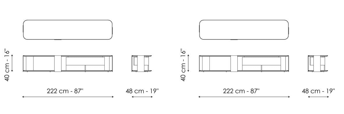 Деревянный низкий ТВ-шкаф BONALDO Paddle ARCH-00127494 - Вид №5