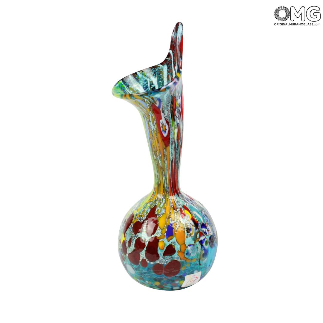 623 ORIGINALMURANOGLASS Лазурная ваза Кандинский - муранское стекло OMG 10 см  - Вид №1