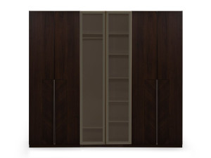 Деревянный шкаф с комодом