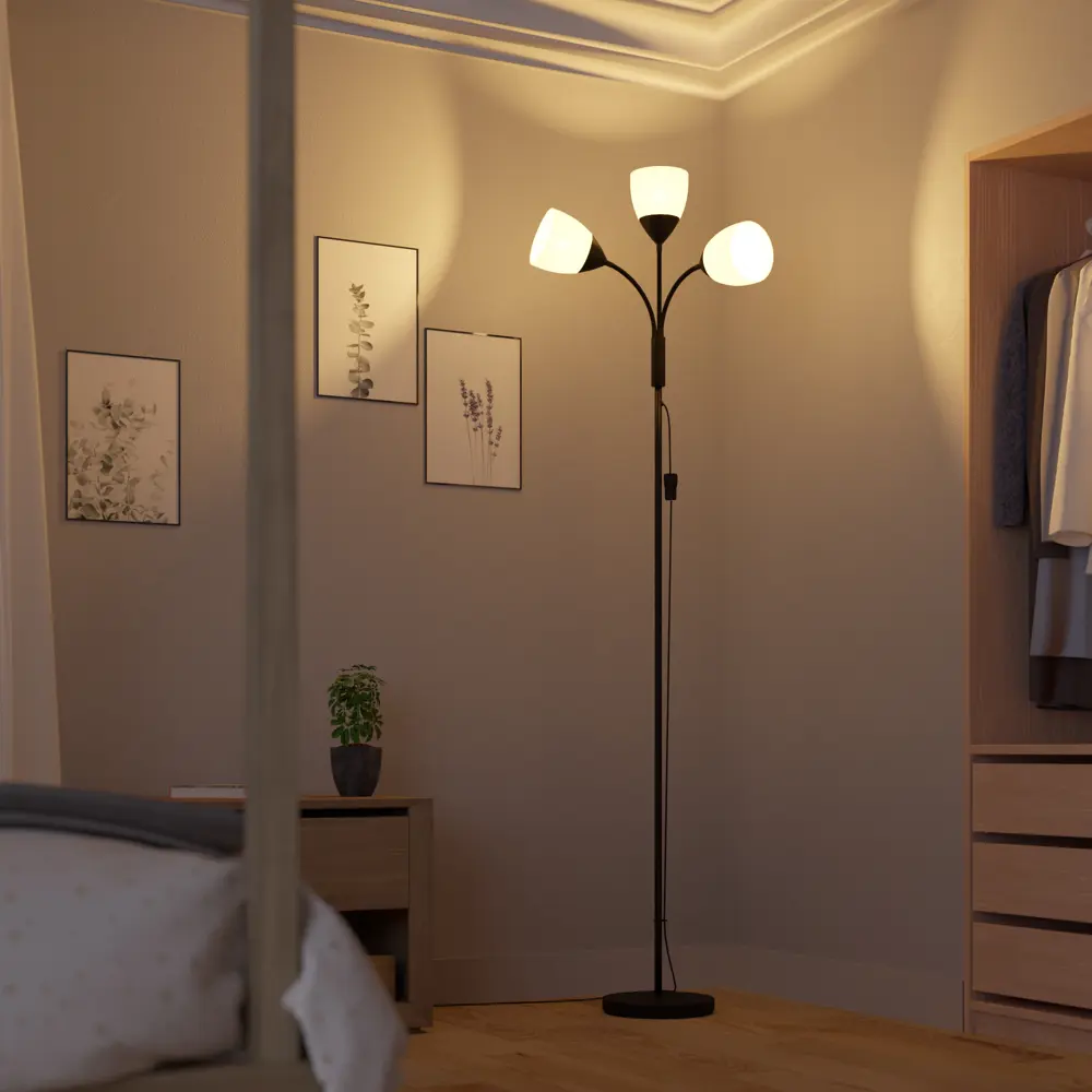 Торшер KREAFORTA «Viliya» цвет белый/черный STLM-2105681