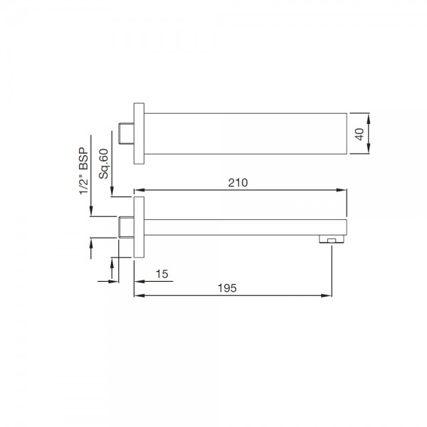 SPT-CHR-53429 Излив для ванны Artize Angelo Хром  - Вид №1