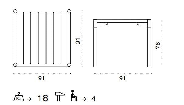 Садовый стол из тикового дерева Ethimo ARCH-00105253 - Вид №11