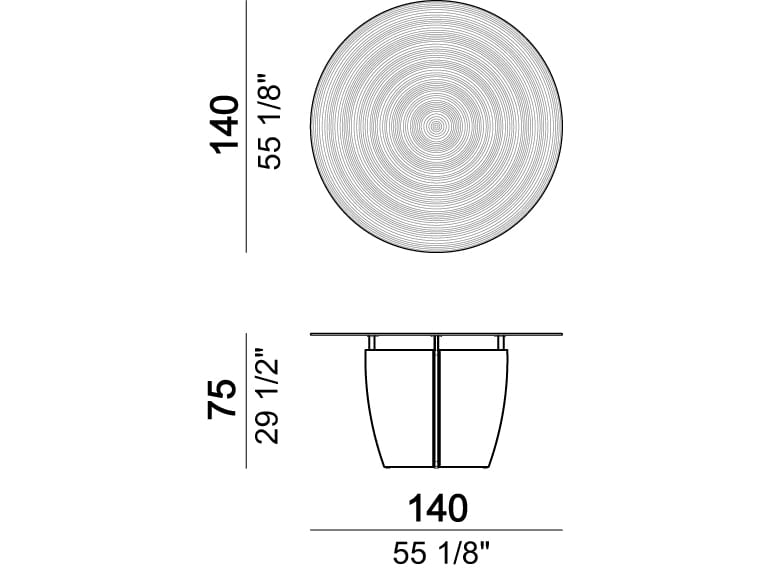 Круглый стеклянный обеденный стол Arketipo GAMBLER ARCH-00123216 - Вид №6
