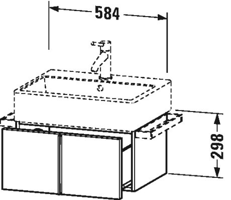 VA612507979 Vero Air Тумбочка подвесная Орех натуральный, декор Duravit - Вид №1