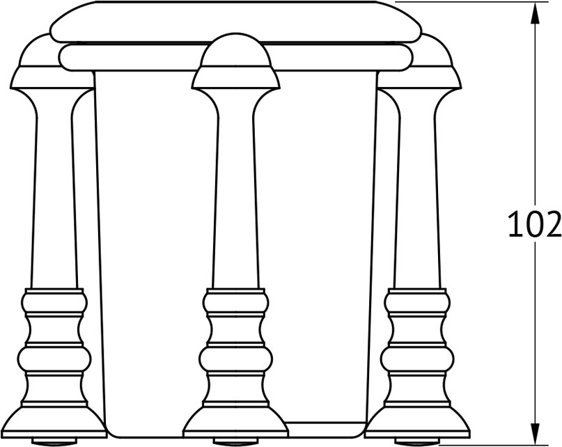 STI 527 Держатель со стаканом настольный 3SC STILMAR ANTIQUE BRONZE Treesseci 3SC - Вид №1