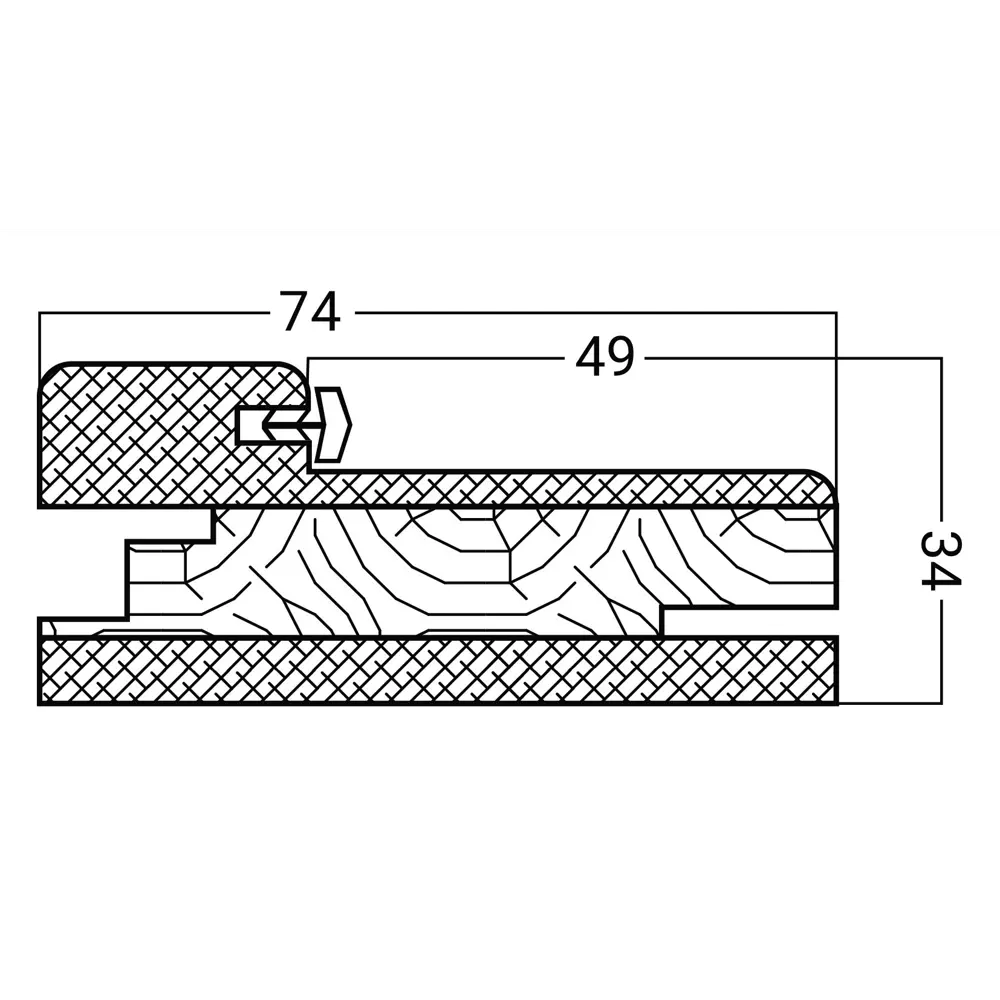 Комплект дверной коробки твинвуд белый 2370x74x34 мм (2.5шт.) BELWOODDOORS STLM-2119603 - Вид №3