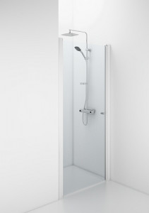 59908180 Решение IFO Space для ниши СПВК, белые лакированные профили, прозрачное стекло с ручкой, СПВК 900. Высота 1850 г.