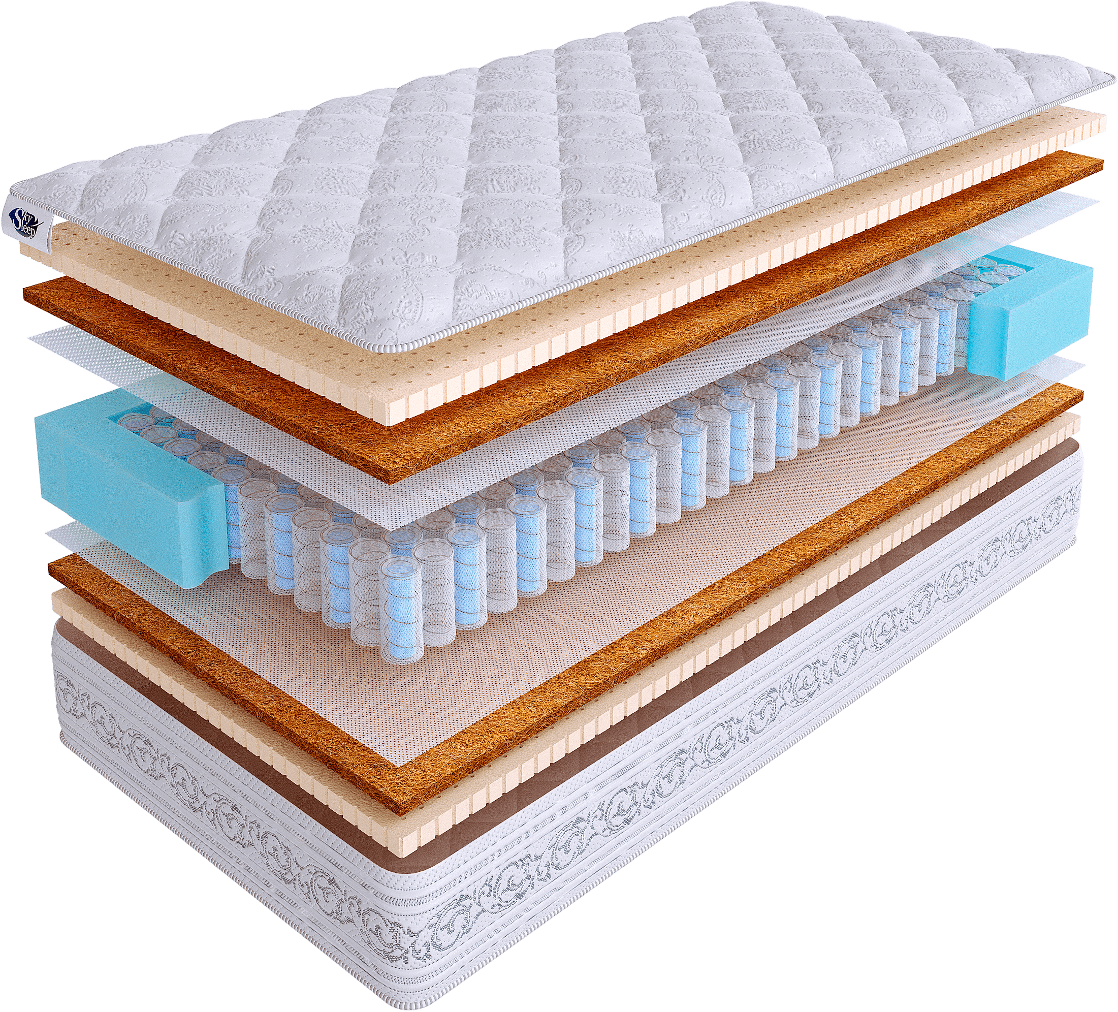 90941907 Матрас PLEASURE MIDDLE DS 120x180 см независимый пружинный блок STLM-0426016 SKYSLEEP