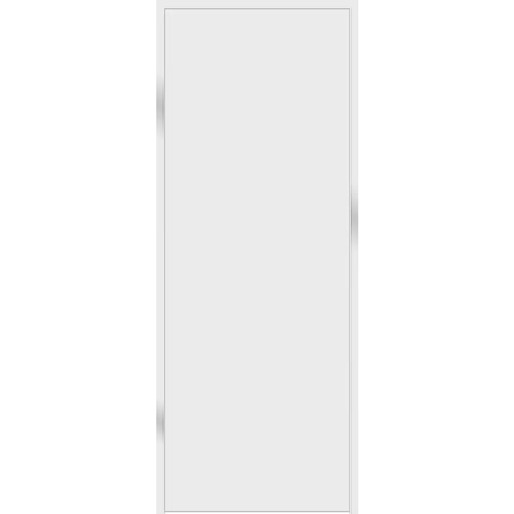 Дверь межкомнатная глухая Invisible 80x220 см цвет белый с замком левая 89433709 STLM-2127613 VELLDORIS  - Вид №1