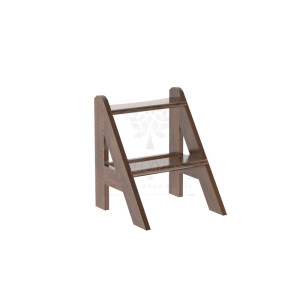 2038 Лесенка для купели 2 ступени из дуба мореная Alyarus