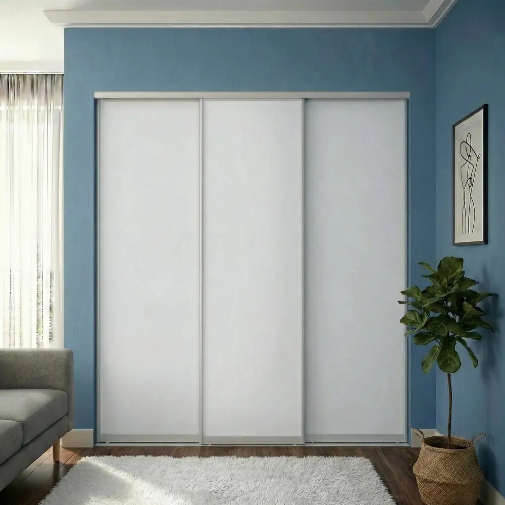 Дверь-купе KONSENSA 225.5x70.4 см МДФ цвет белый профиль матовое серебро STLM-2159601 - Вид №10