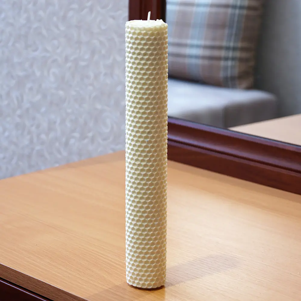 Свеча вощинная цилиндр слоновая кость 4x26 см EVIS STLM-2048074 - Вид №3